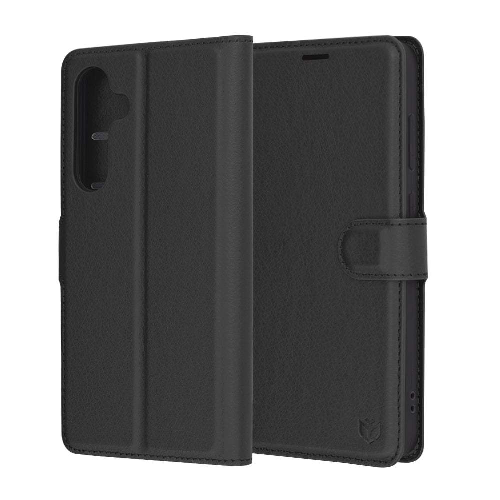 Futrola za Samsung Galaxy S24 FE S721, Techsuit, Kožna Folio, Crna