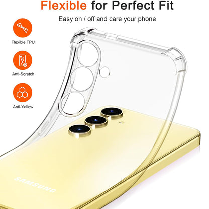 Maska za Samsung Galaxy S24 FE S721, Techsuit, Shockproof Clear, Prozirna