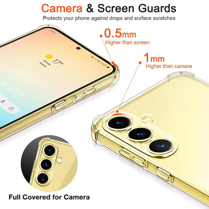 Maska za Samsung Galaxy S24 FE S721, Techsuit, Shockproof Clear, Prozirna
