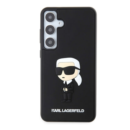 Futrola za Samsung Galaxy S24+ S926, Karl Lagerfeld, 3D Rubber Ikonik Karl, Crna