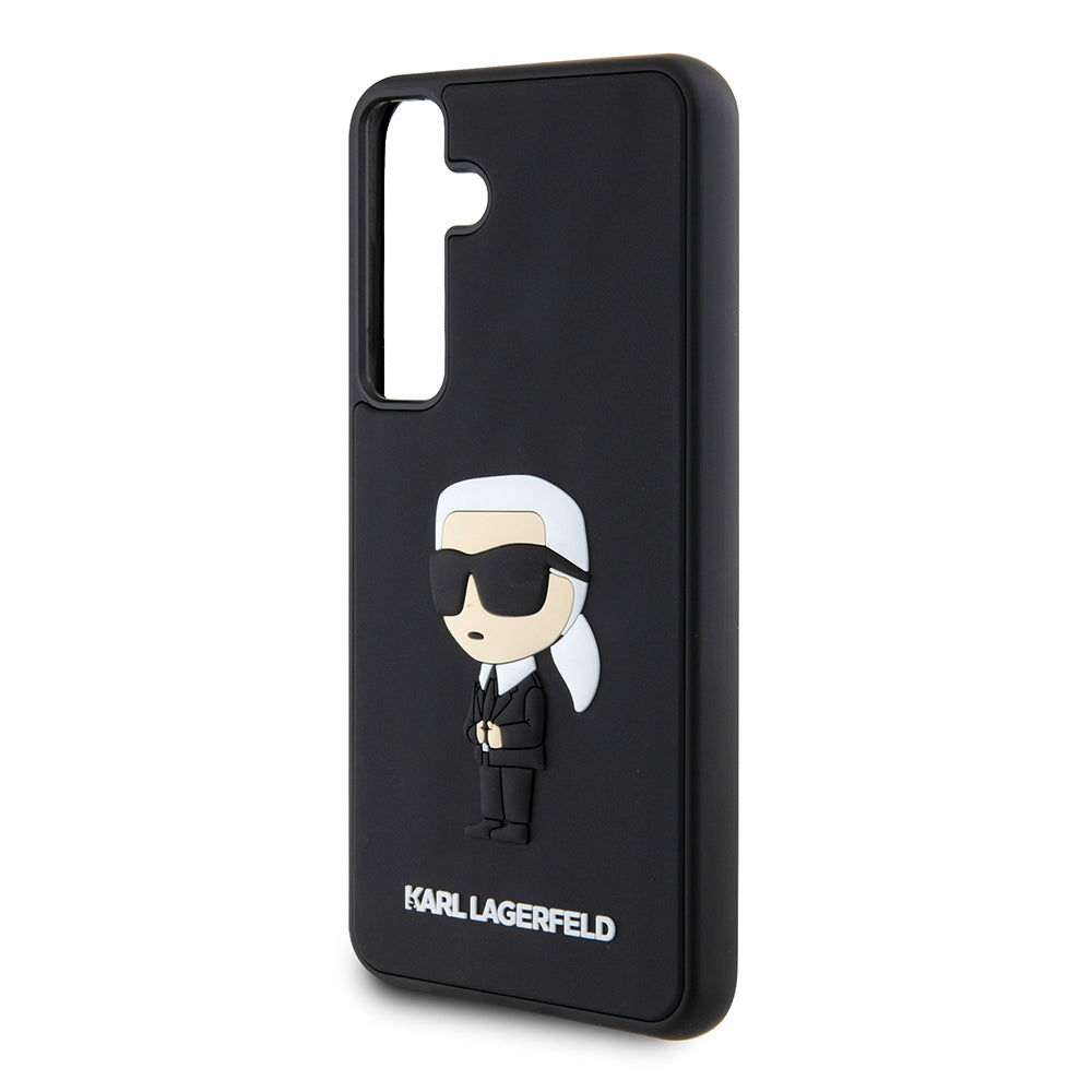Futrola za Samsung Galaxy S24+ S926, Karl Lagerfeld, 3D Rubber Ikonik Karl, Crna