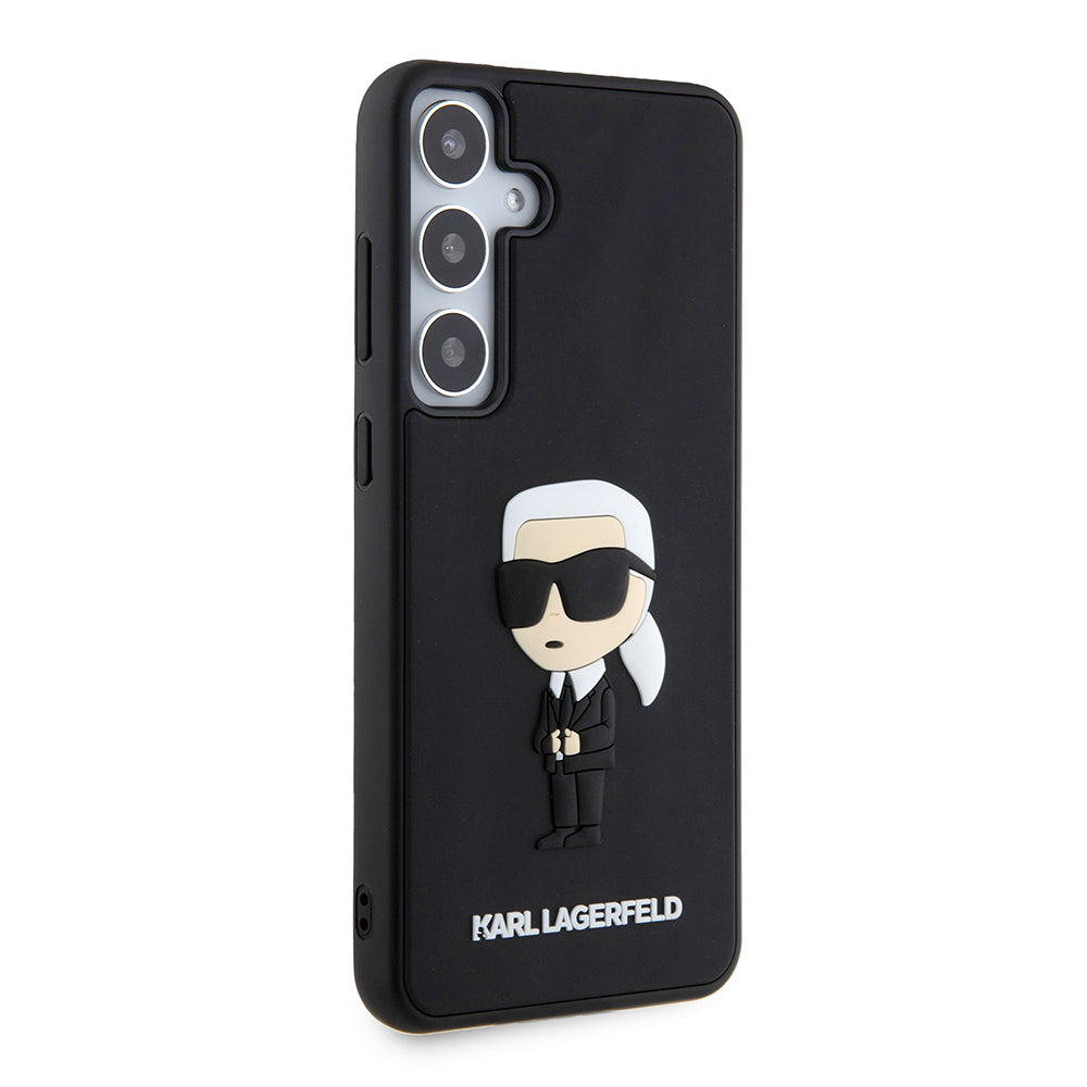 Futrola za Samsung Galaxy S24+ S926, Karl Lagerfeld, 3D Rubber Ikonik Karl, Crna