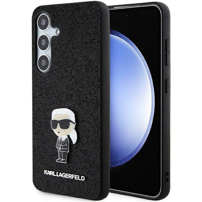 Futrola za Samsung Galaxy S24+ S926, Karl Lagerfeld, Glitter Ikonik Karl Logo, Crna
