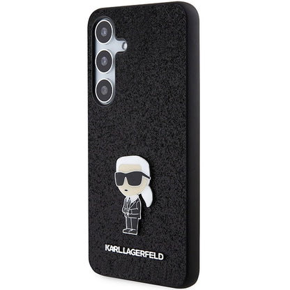 Futrola za Samsung Galaxy S24+ S926, Karl Lagerfeld, Glitter Ikonik Karl Logo, Crna