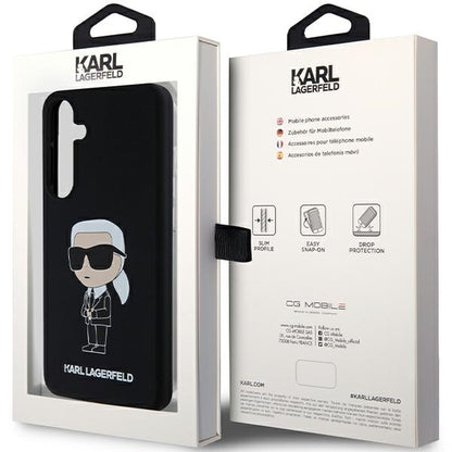 Futrola za Samsung Galaxy S24+ S926, Karl Lagerfeld, Silicone Ikonik NFT, Crna