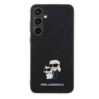 Futrola za Samsung Galaxy S24+ S926, Karl Lagerfeld, Saffiano Karl & Choupette Metal, Crna