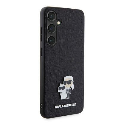 Futrola za Samsung Galaxy S24+ S926, Karl Lagerfeld, Saffiano Karl & Choupette Metal, Crna