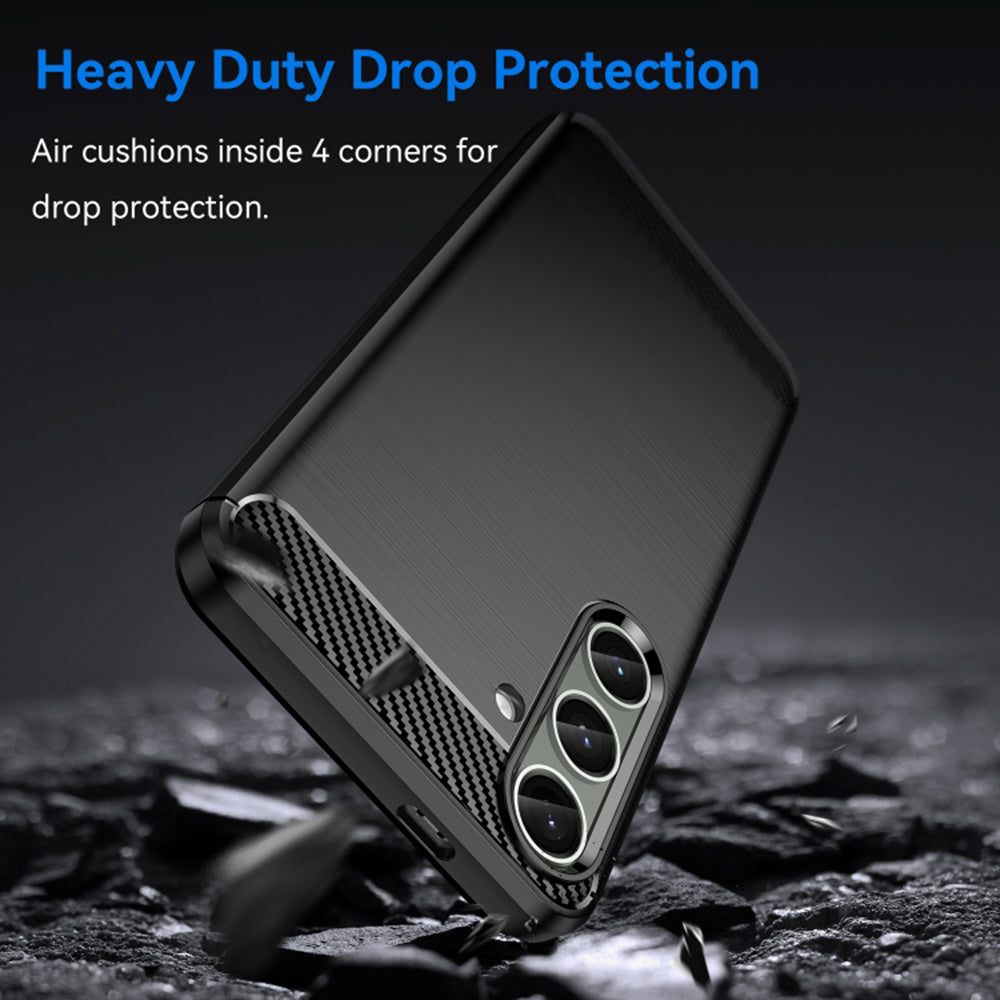 Maska za Samsung Galaxy S24+ S926, Techsuit, Karbon, Crna