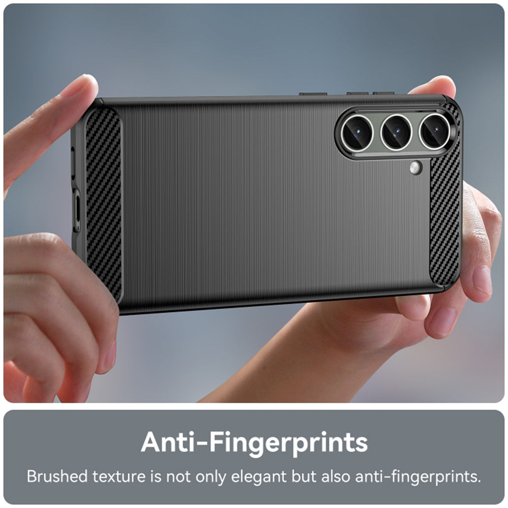 Maska za Samsung Galaxy S24+ S926, Techsuit, Karbon, Crna