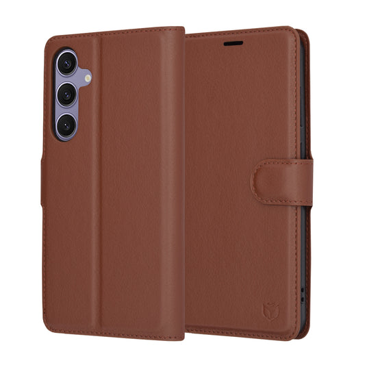 Futrola za Samsung Galaxy S24+ S926, Techsuit, Kožna Folio, Smeđa
