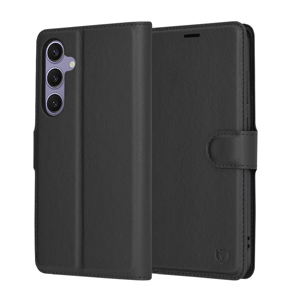 Futrola za Samsung Galaxy S24+ S926, Techsuit, Kožna Folio, Crna