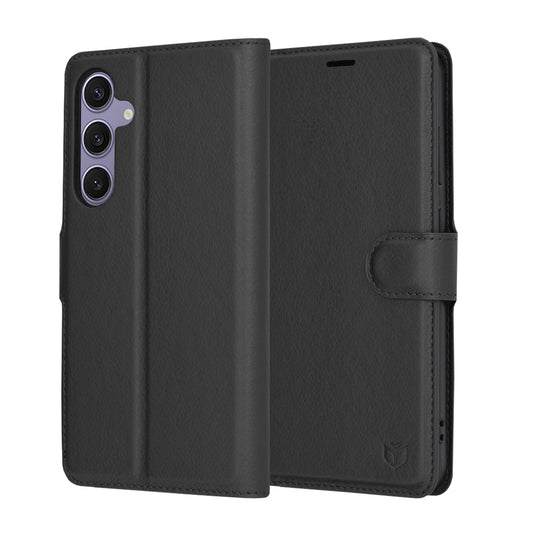 Futrola za Samsung Galaxy S24+ S926, Techsuit, Kožna Folio, Crna