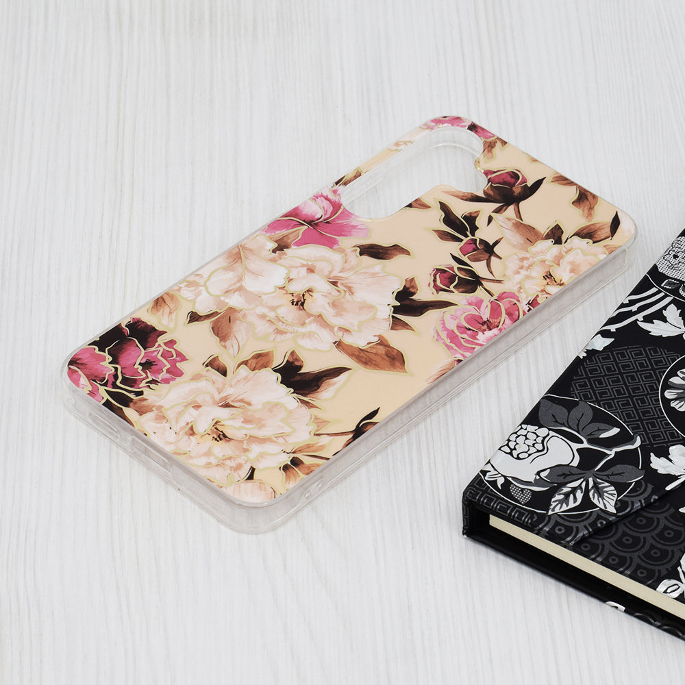 Maska za Samsung Galaxy S24+ S926, Techsuit, Mramor, Bež