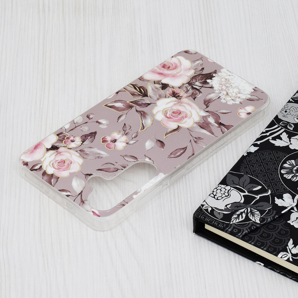 Maska za Samsung Galaxy S24+ S926, Techsuit, Mramor, Siva