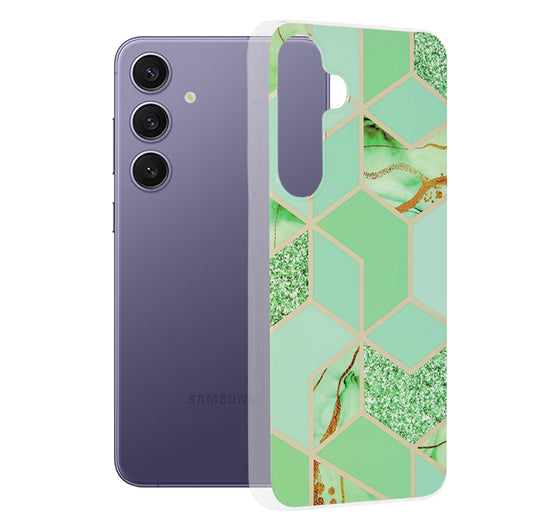 Maska za Samsung Galaxy S24+ S926, Techsuit, Mramor, Zelena