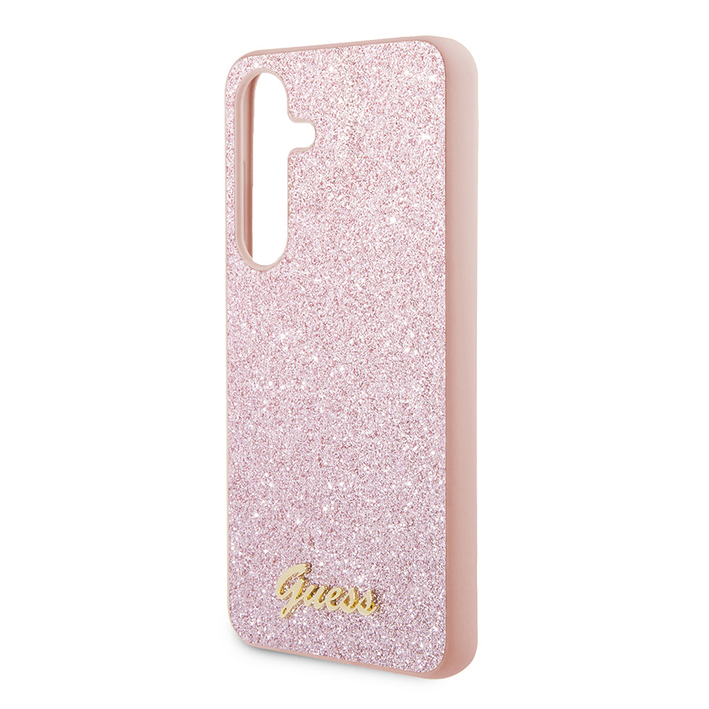 Futrola za Samsung Galaxy S24 S921, Guess, Glitter Script, Roza