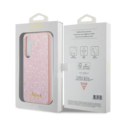 Futrola za Samsung Galaxy S24 S921, Guess, Glitter Script, Roza