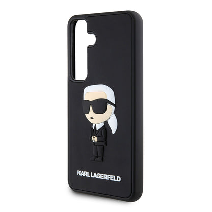 Futrola za Samsung Galaxy S24 S921, Karl Lagerfeld, 3D Rubber Ikonik Karl, Crna