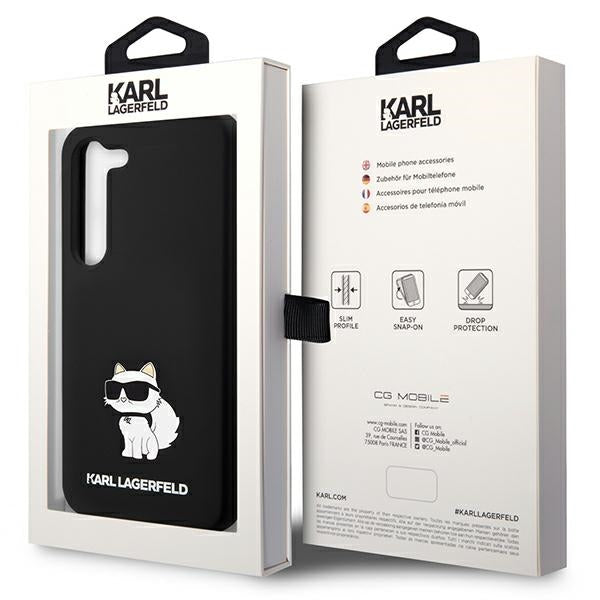Futrola za Samsung Galaxy S24 S921, Karl Lagerfeld, Silicone Choupette NFT, Crna