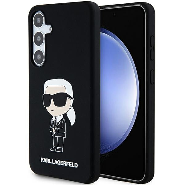 Futrola za Samsung Galaxy S24 S921, Karl Lagerfeld, Silicone Ikonik NFT, Crna