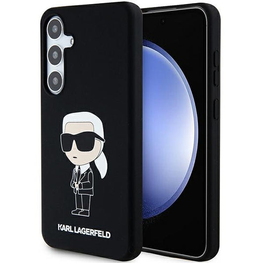 Futrola za Samsung Galaxy S24 S921, Karl Lagerfeld, Silicone Ikonik NFT, Crna