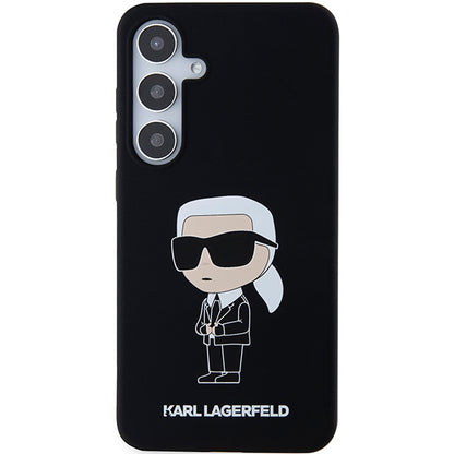 Futrola za Samsung Galaxy S24 S921, Karl Lagerfeld, Silicone Ikonik NFT, Crna