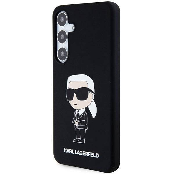 Futrola za Samsung Galaxy S24 S921, Karl Lagerfeld, Silicone Ikonik NFT, Crna