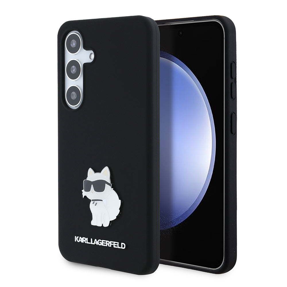 Futrola za Samsung Galaxy S24 S921, Karl Lagerfeld, Silicone Choupette, Crna