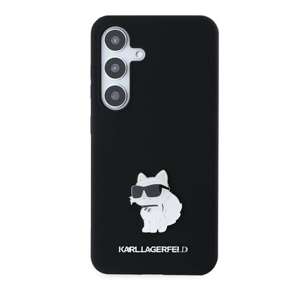 Futrola za Samsung Galaxy S24 S921, Karl Lagerfeld, Silicone Choupette, Crna