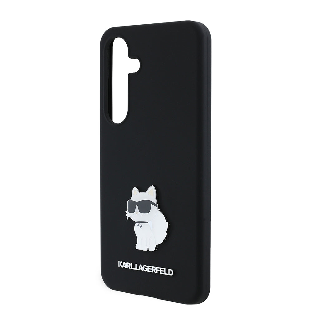 Futrola za Samsung Galaxy S24 S921, Karl Lagerfeld, Silicone Choupette, Crna