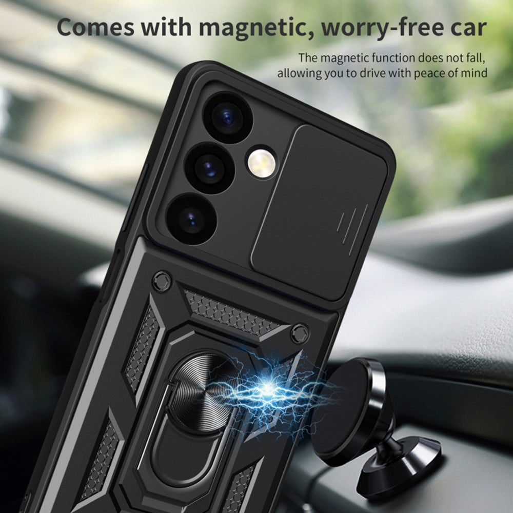 Maska za Samsung Galaxy S24 S921, Techsuit, CamShield, Crna
