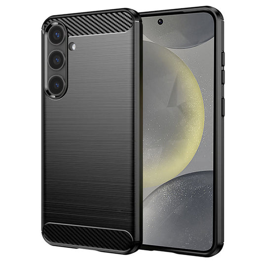 Maska za Samsung Galaxy S24 S921, Techsuit, Karbon, Crna
