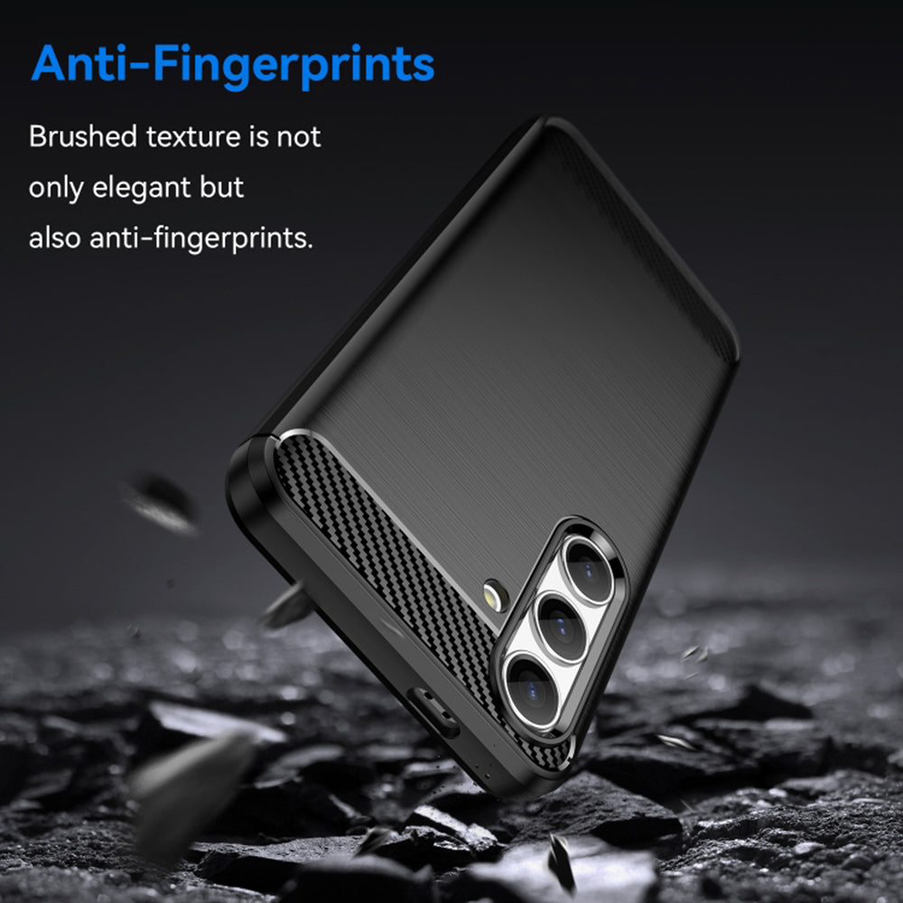 Maska za Samsung Galaxy S24 S921, Techsuit, Karbon, Crna
