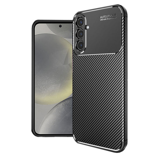 Maska za Samsung Galaxy S24 S921, Techsuit, CarbonFiber, Crna