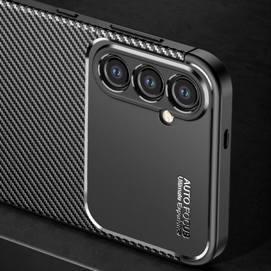 Maska za Samsung Galaxy S24 S921, Techsuit, CarbonFiber, Crna