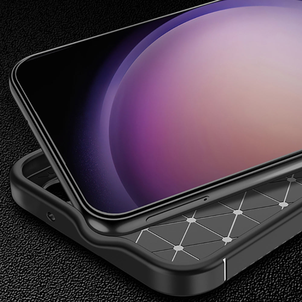 Maska za Samsung Galaxy S24 S921, Techsuit, CarbonFiber, Crna