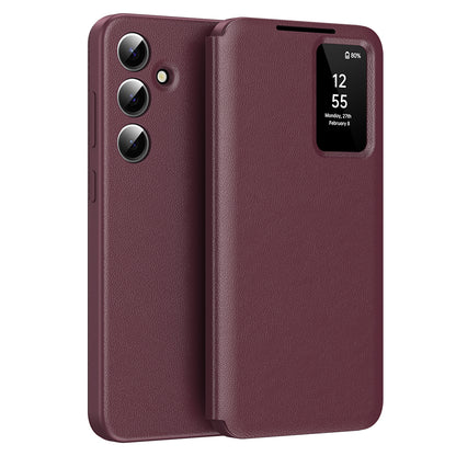 Maska za Samsung Galaxy S24 S921, Techsuit, SmartView, Crvena