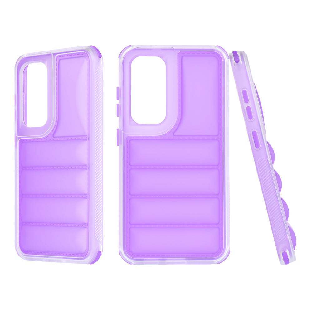 Maska za Samsung Galaxy S24 S921, Techsuit, Wave Shield, Ljubičasta