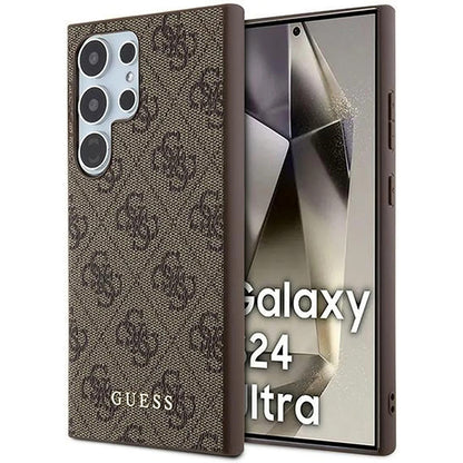 Futrola za Samsung Galaxy S24 Ultra S928, Guess, 4G Metal Gold Logo, Smeđa