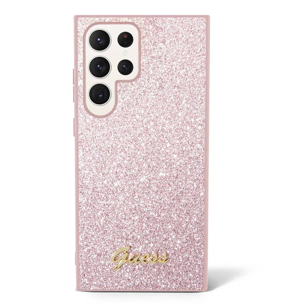 Futrola za Samsung Galaxy S24 Ultra S928, Guess, Glitter Script, Roza