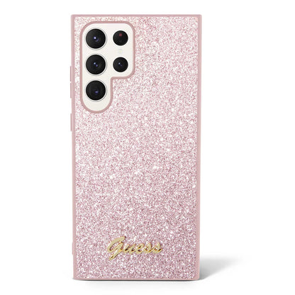 Futrola za Samsung Galaxy S24 Ultra S928, Guess, Glitter Script, Roza