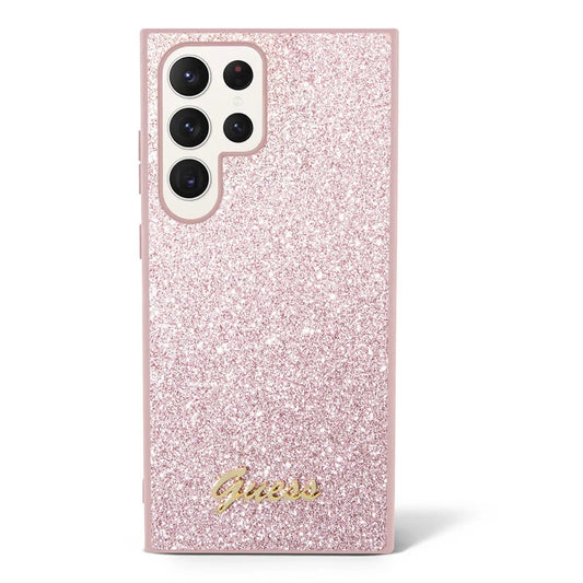 Futrola za Samsung Galaxy S24 Ultra S928, Guess, Glitter Script, Roza