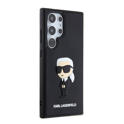 Futrola za Samsung Galaxy S24 Ultra S928, Karl Lagerfeld, 3D Rubber Ikonik Karl, Crna