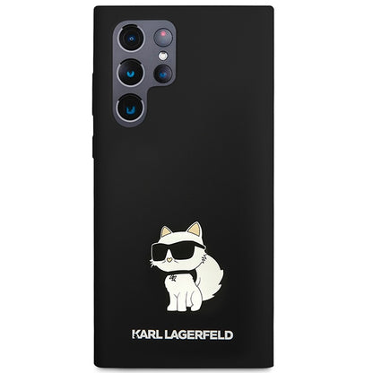 Futrola za Samsung Galaxy S24 Ultra S928, Karl Lagerfeld, Silicone Choupette NFT, Crna