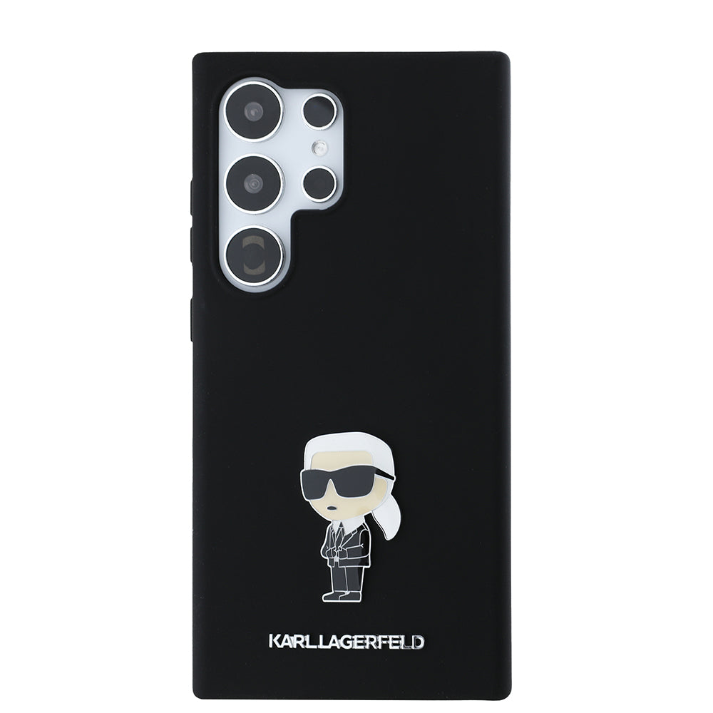 Futrola za Samsung Galaxy S24 Ultra S928, Karl Lagerfeld, Silicone Ikonik Karl, Crna