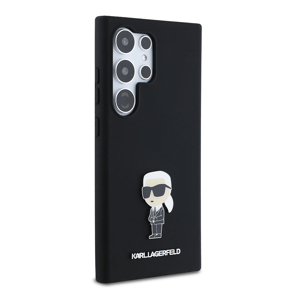 Futrola za Samsung Galaxy S24 Ultra S928, Karl Lagerfeld, Silicone Ikonik Karl, Crna