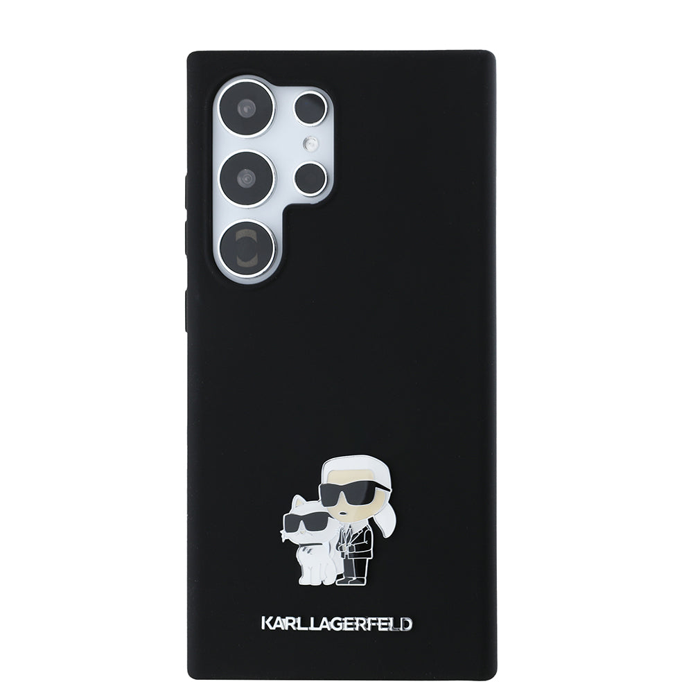 Futrola za Samsung Galaxy S24 Ultra S928, Karl Lagerfeld, Silikon Karl & Choupette, Crna