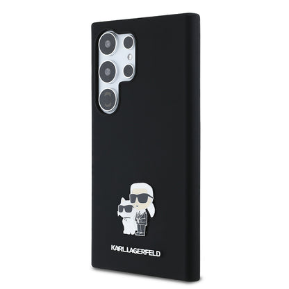 Futrola za Samsung Galaxy S24 Ultra S928, Karl Lagerfeld, Silikon Karl & Choupette, Crna
