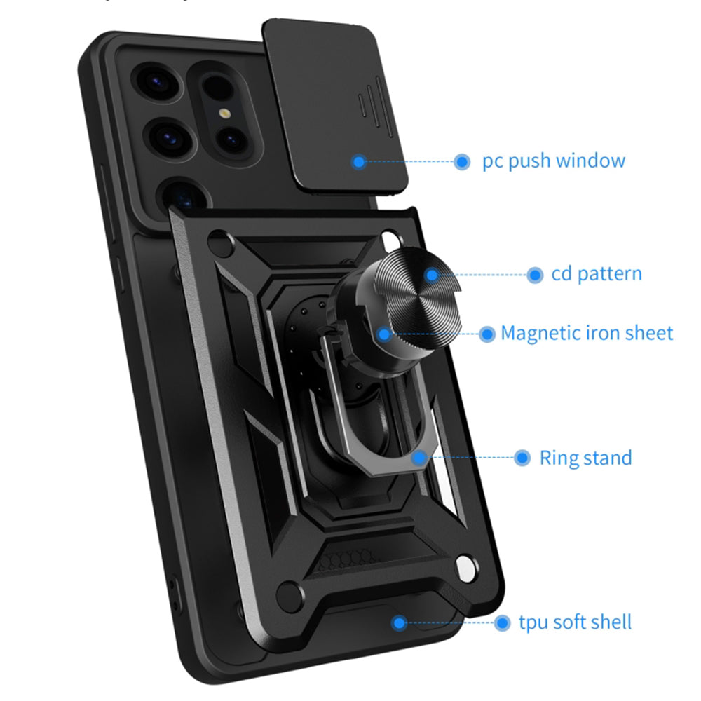 Maska za Samsung Galaxy S24 Ultra S928, Techsuit, CamShield, Crna