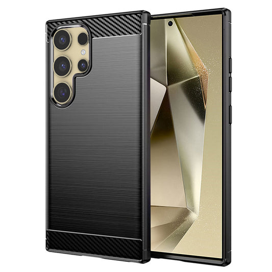 Maska za Samsung Galaxy S24 Ultra S928, Techsuit, Karbon, Crna